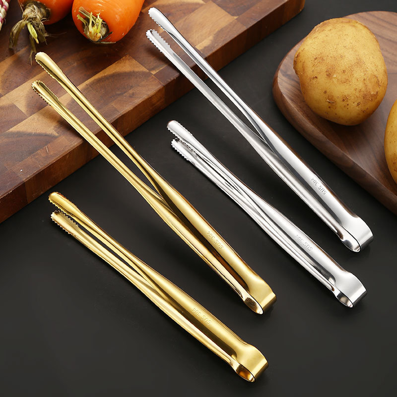 Camping Cooking Meat - 2Pcs Kitchen Tongs Stainless Steel Barbecue