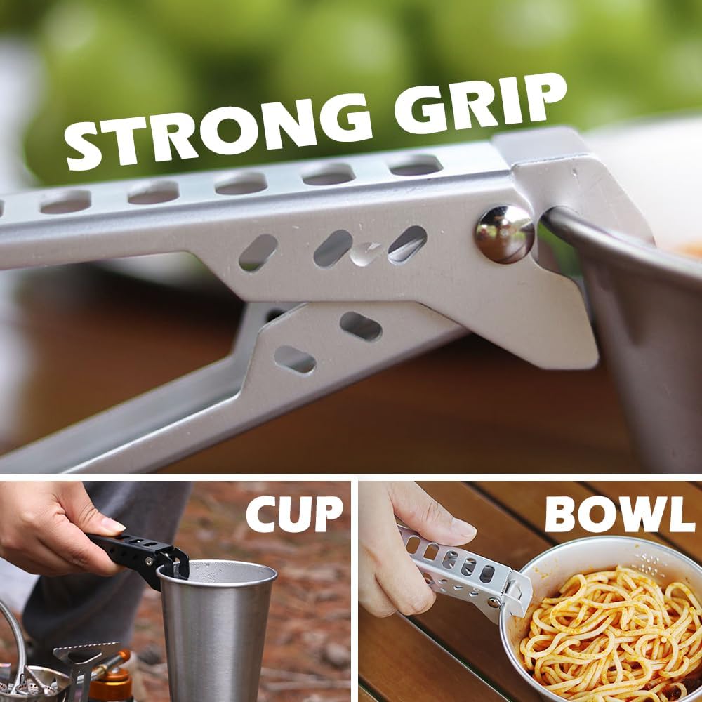Camping Cooking Accessories Set - Outdoor Heat-resistant Pot Gripper Camping Cookware