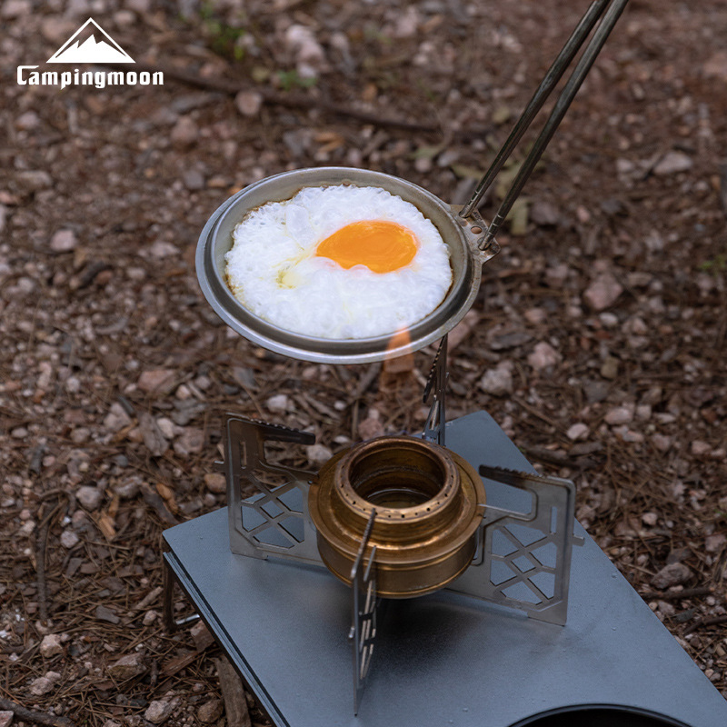 Camping Cooking Snow - CAMPINGMOON S-SD Stainless Steel Fry Pan