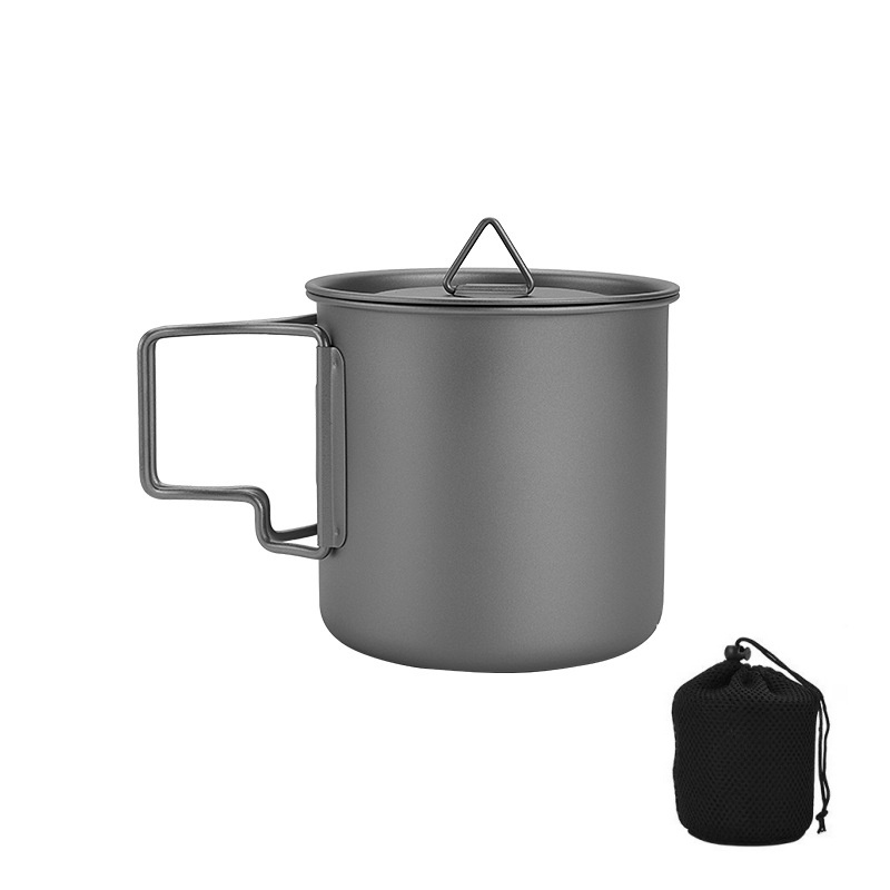 Camping Cooking Recipes - Titanium Camping Mug with Folding Handle
