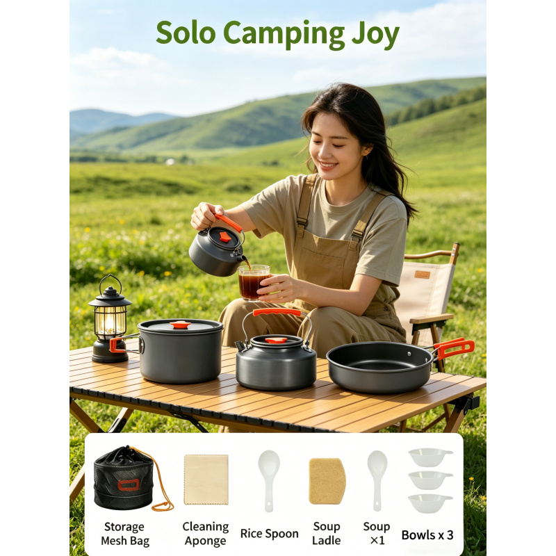 Camping Cooking And Cutlery Set - Camping Cookware Set – Outdoor Cooking