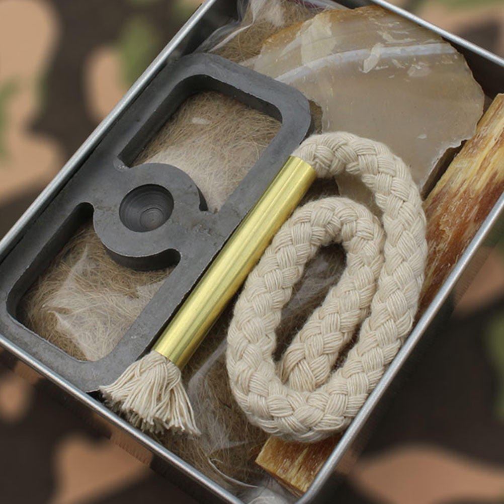 Camping Outdoor Cooking Set - 1Set Fire Starter Cotton Rope Set