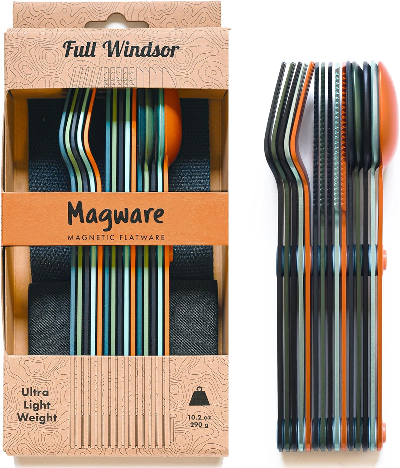 Camping Cooking Dining Set - Magnetic Camping Cutlery Set - 15-Piece