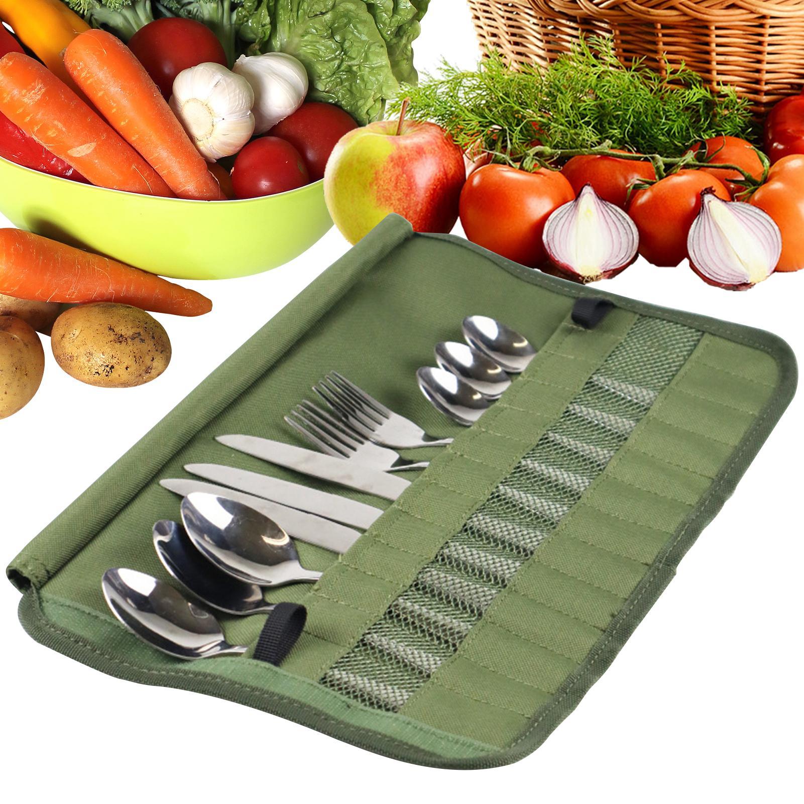 Camping Cooking Pack - Camping Tableware Roll Bag Kitchen Cooking