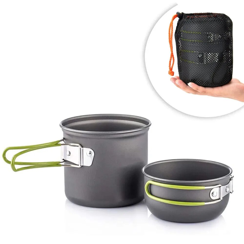 Camping Cooking Hardware - Camping Cookware Mess Kit Ultralight Camping