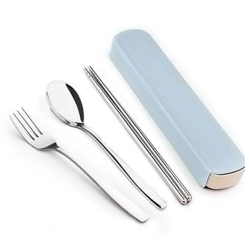Camping Cooking And Cutlery Set - 4Pcs/Set Stainless Steel Chopsticks Spoon Fork