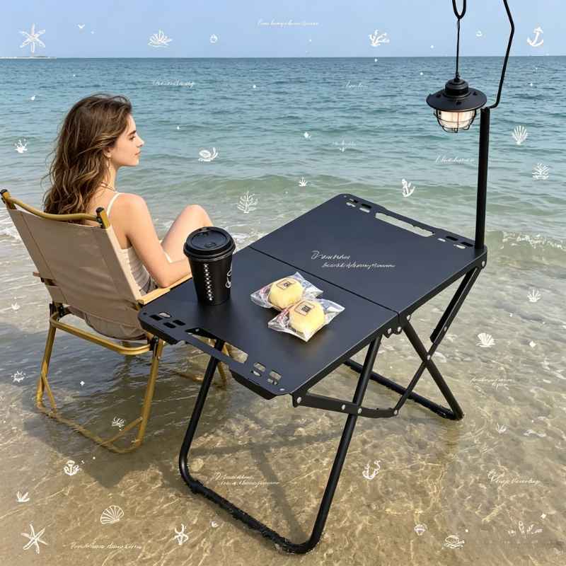 Camping Cooking Table - Splicable Folding Metal Table Multifunctional Outdoor