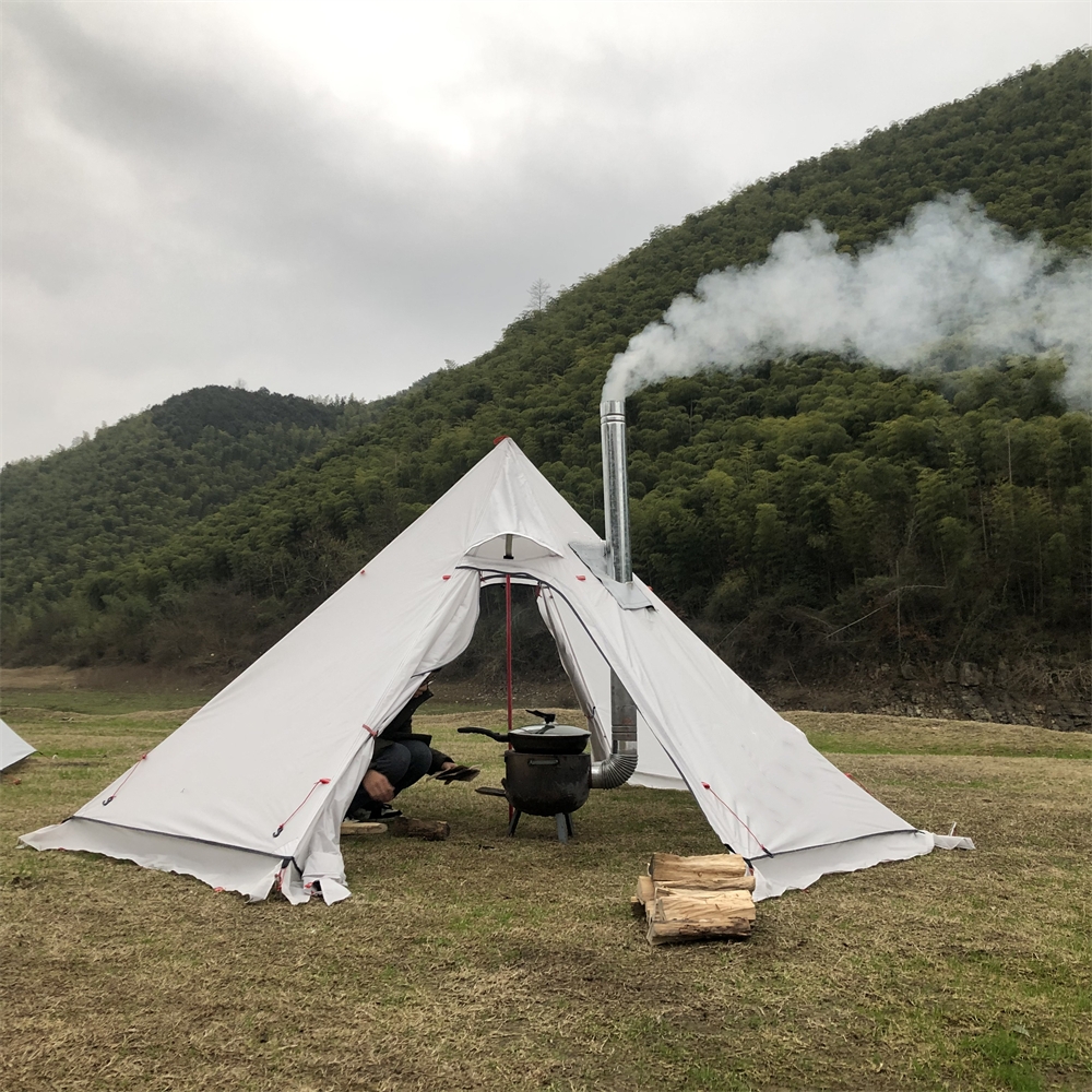 Camping Cooking Snow - Pyramid Tent With Snow Skirt Ultralight