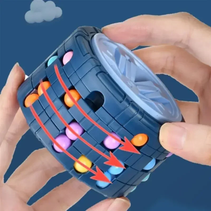 Fire Starter Cube - 3D Cylinder Cube Toy Magical Bean