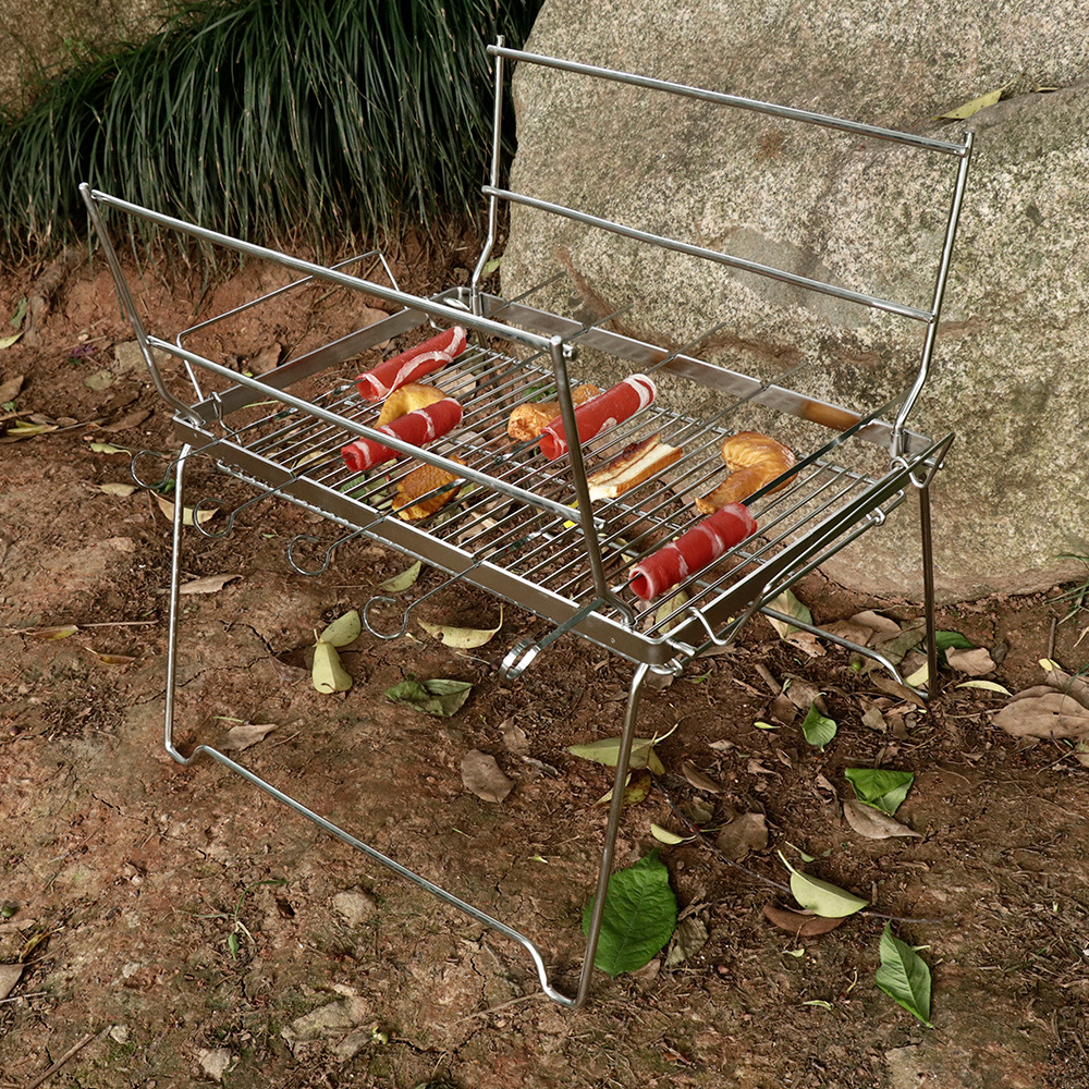 Camp Grill Portable Folding - Folding Barbecue Grill Camping BBQ Detachable
