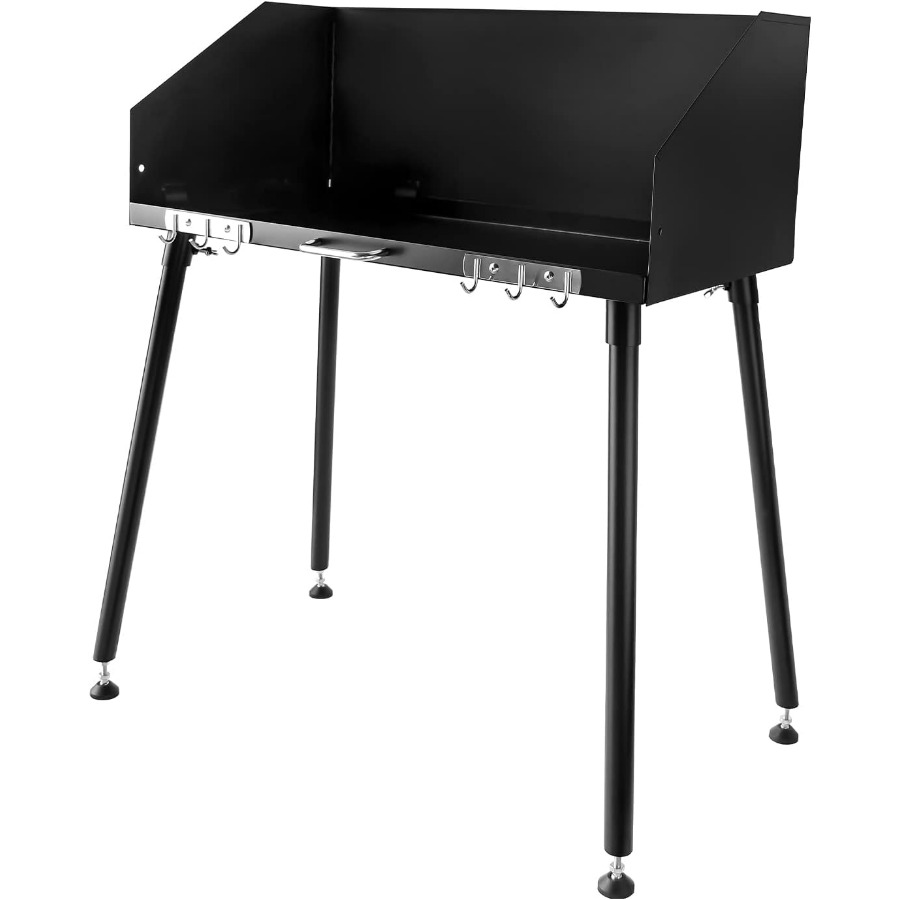 Camping Cooking Table - 30 x 16 Inch Carbon Steel