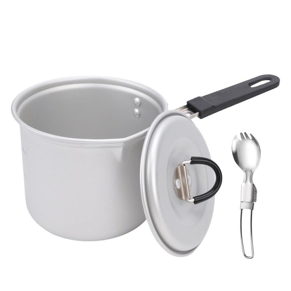 Camping Outdoor Cooking Set - Camping Cooking Pot, 770ml Portable Aluminum
