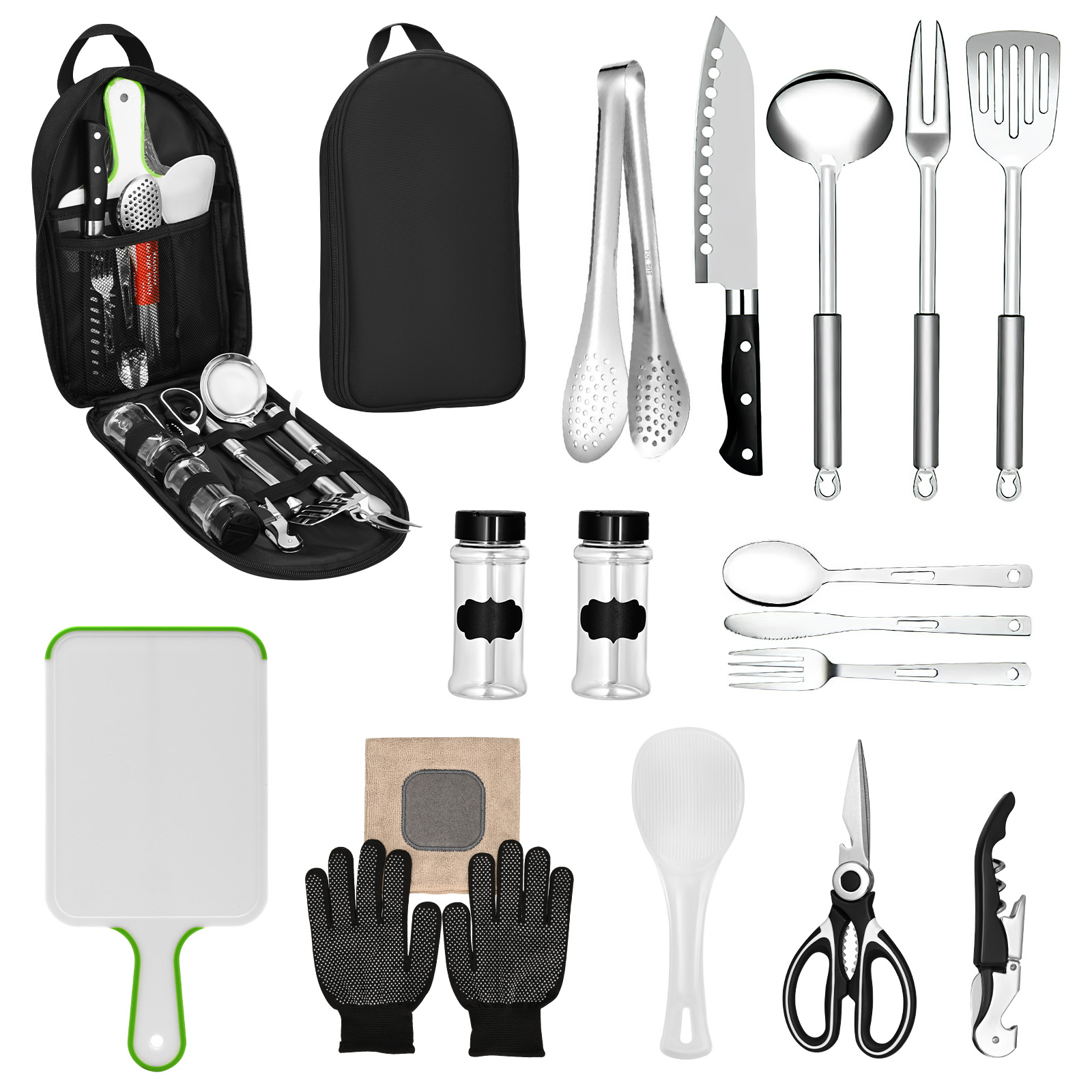 Camping Cooking Must Haves - 16 Piece Camping Cooking Utensils Set