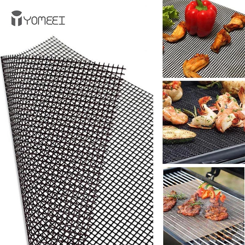 Camping Cooking Meat - YOMEEI 1Pcs Barbecue Grilling Mats Grid