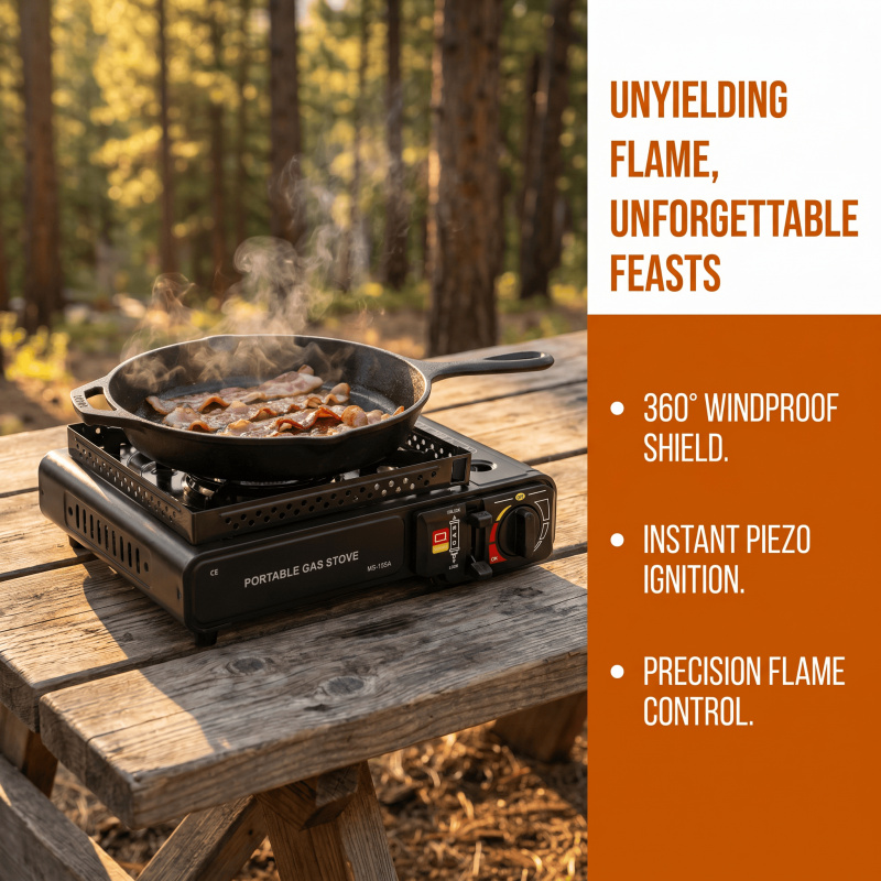 Camping Cooking Kit Box - Portable camping barbecue stove, Lightweight Cassette