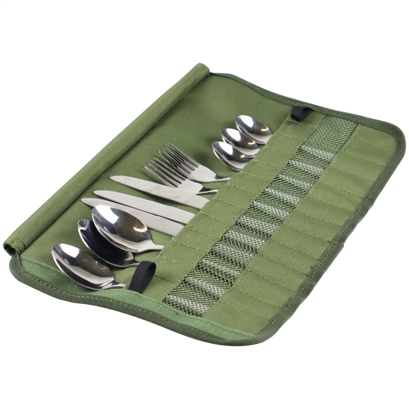 Camping Cooking Pack - Camping Cutlery Roll Pack Cuisine Storage