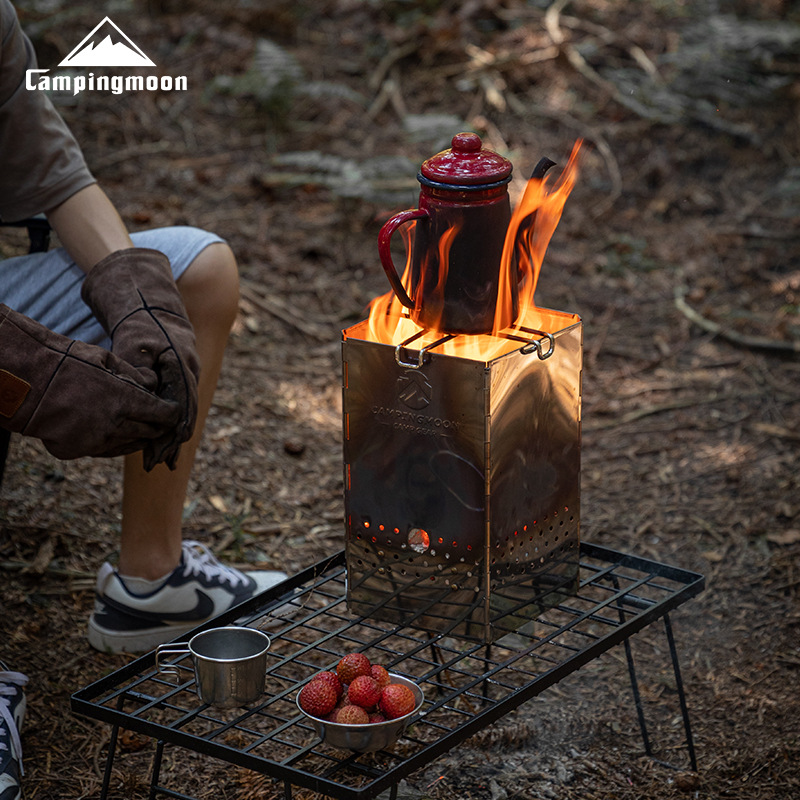 Camp Grill Portable Folding - MT-18 Stainless Steel Hiking Folding Charcoal
