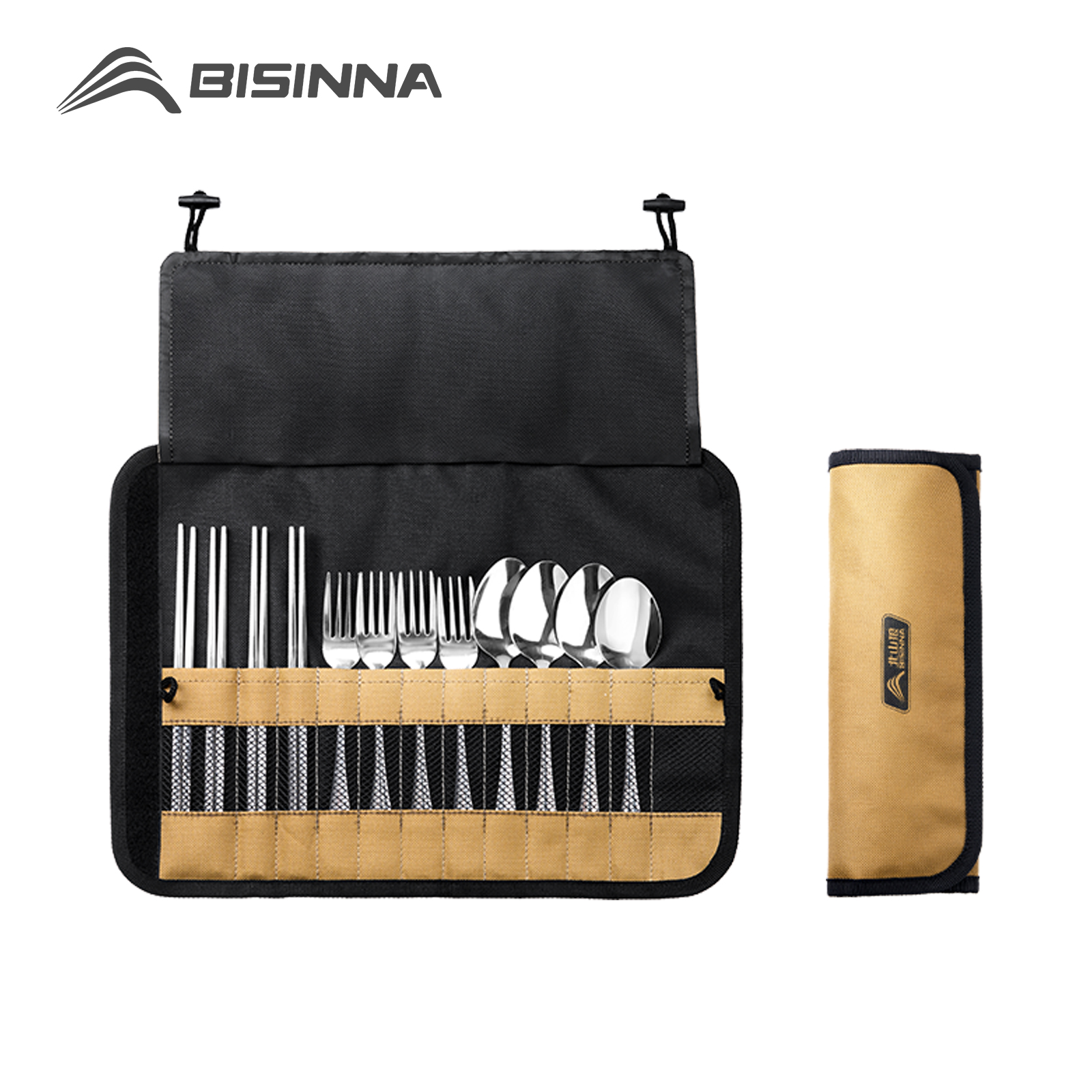 Camping Cooking Pack - BISINNA Camping Cutlery Set 304 Stainless
