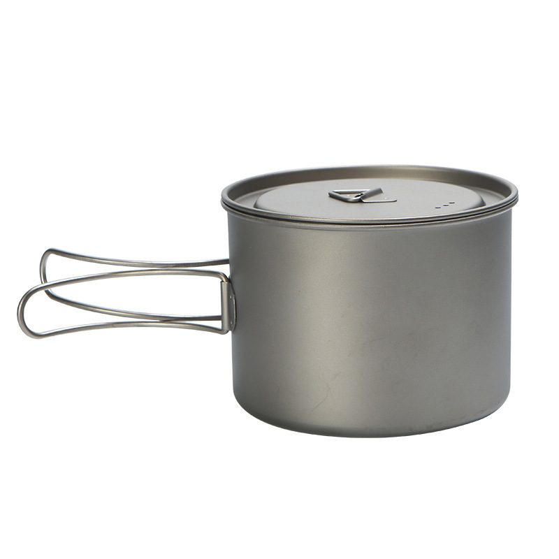 Camping Cooking Set - Outdoor Picnic Titanium Cooking Pot 750ml
