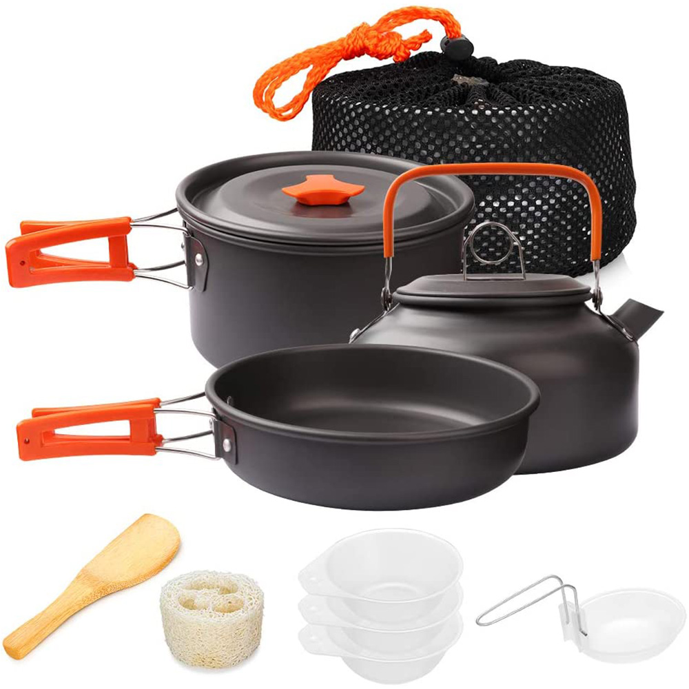 Camping Cooking Recipes - 1pcs/1set Camping Cookware Kit Outdoor Cooking