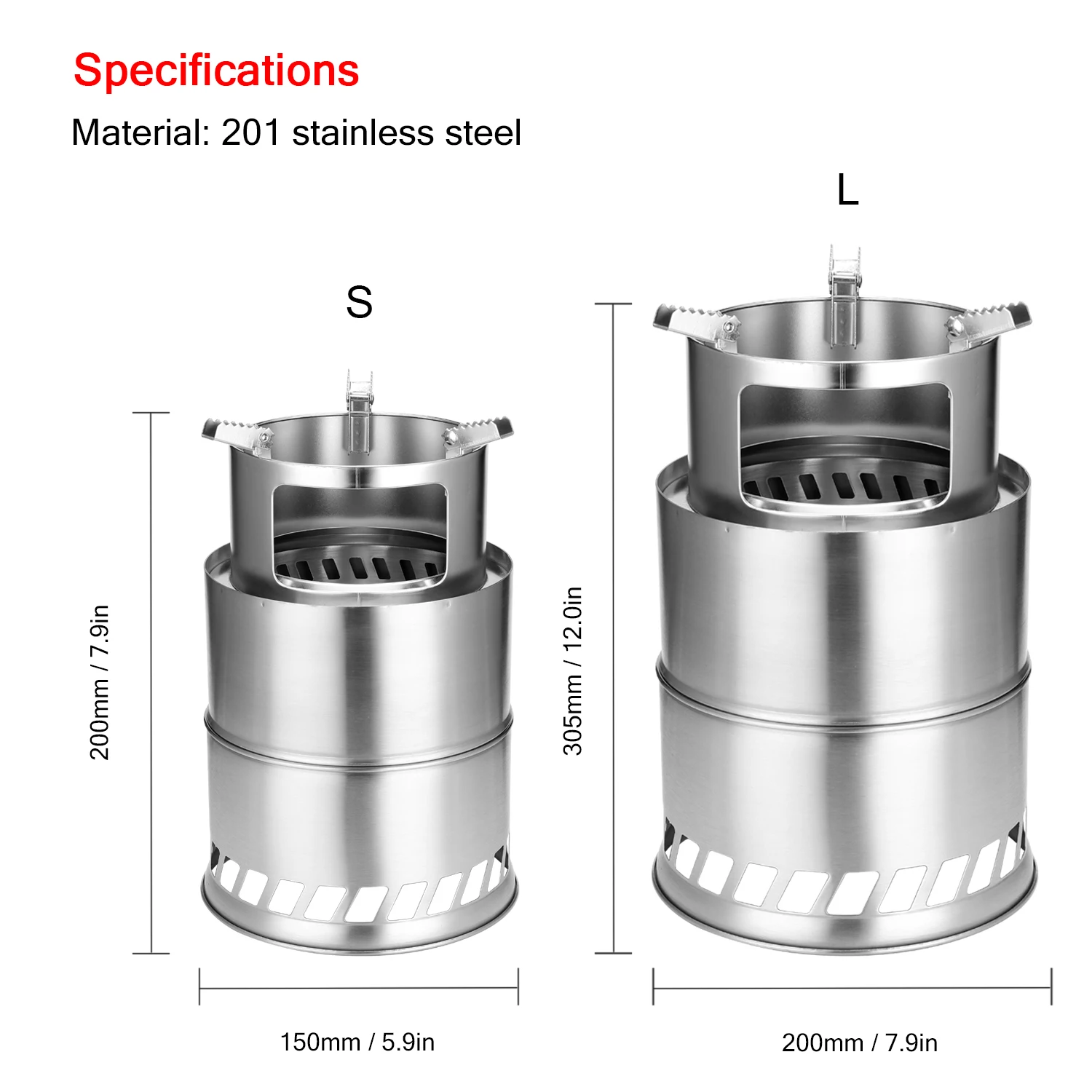 Camping Cooking Gas Stove Portable Tool - Outdoor Camping Equipment Windproof Wood Stoves