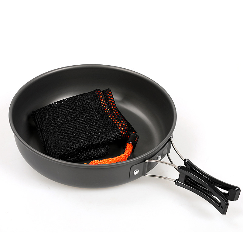 Camping Cooking Kit Box - 200x55mm Outdoor Portable Pan Small Frying
