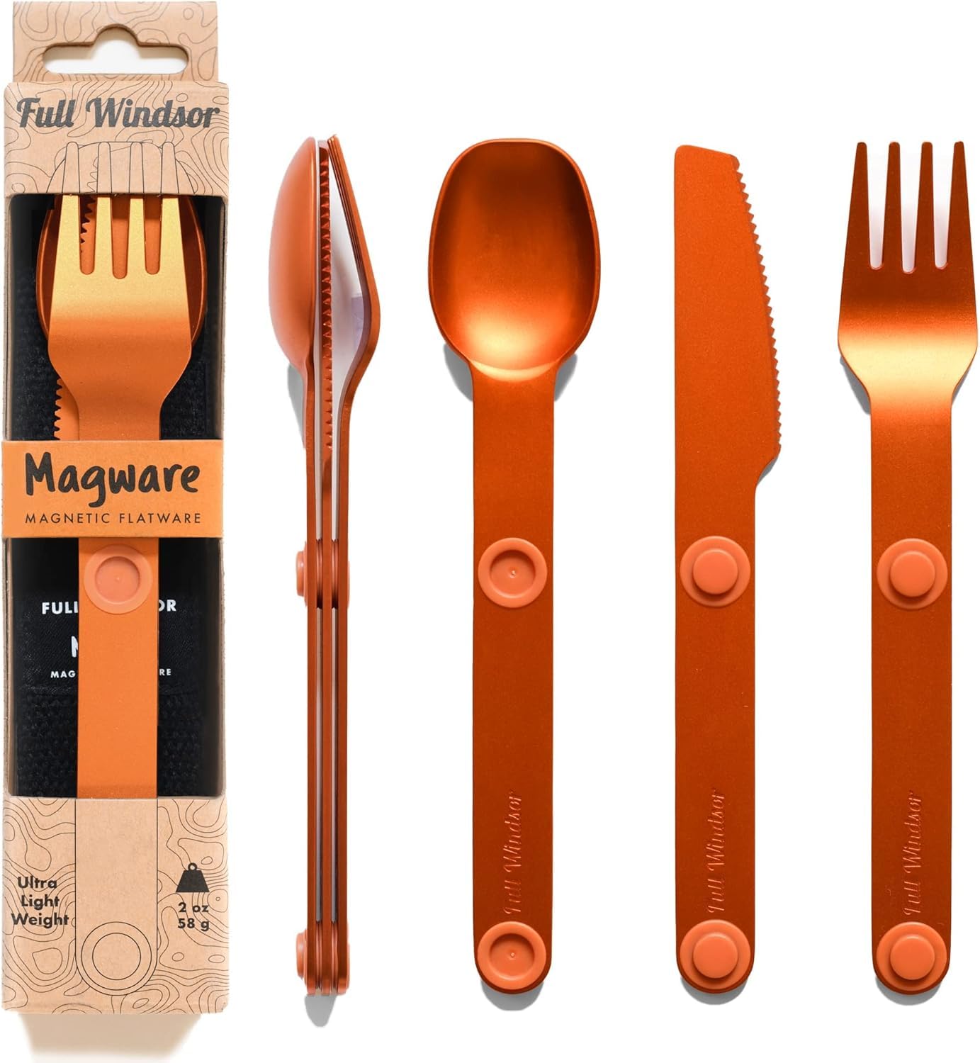 Camping Cooking Dining Set - Magnetic Camping Cutlery Set - Travel