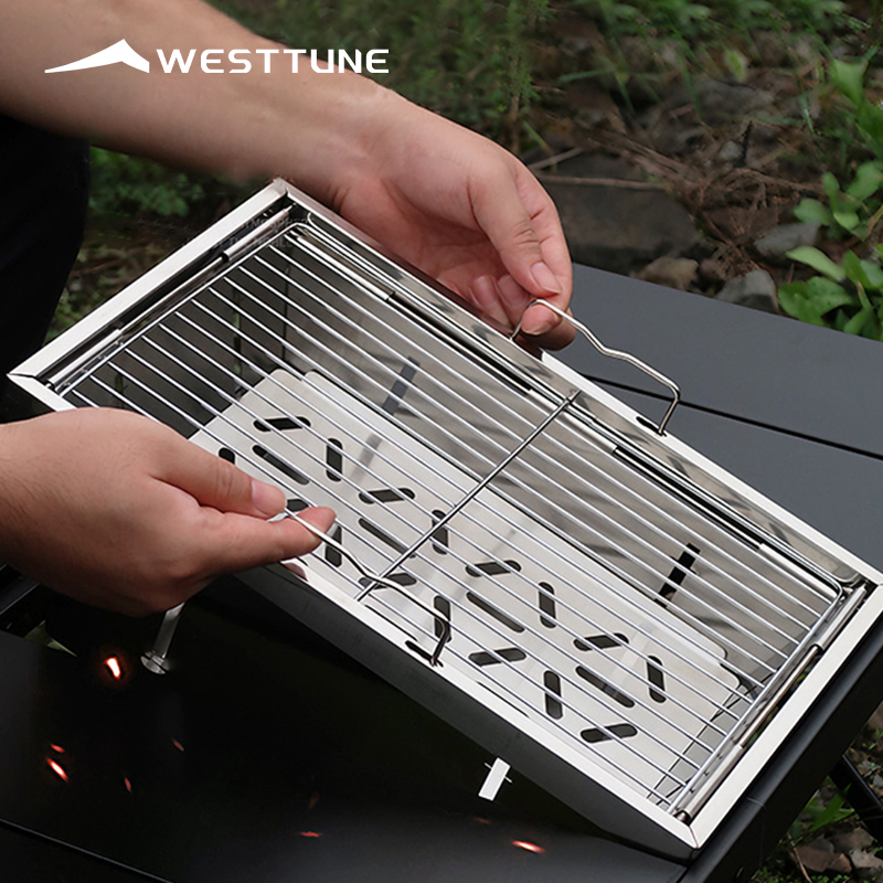 Camp Grill Portable Folding - WESTTUNE IGT Barbecue Grill Folding Charcoal