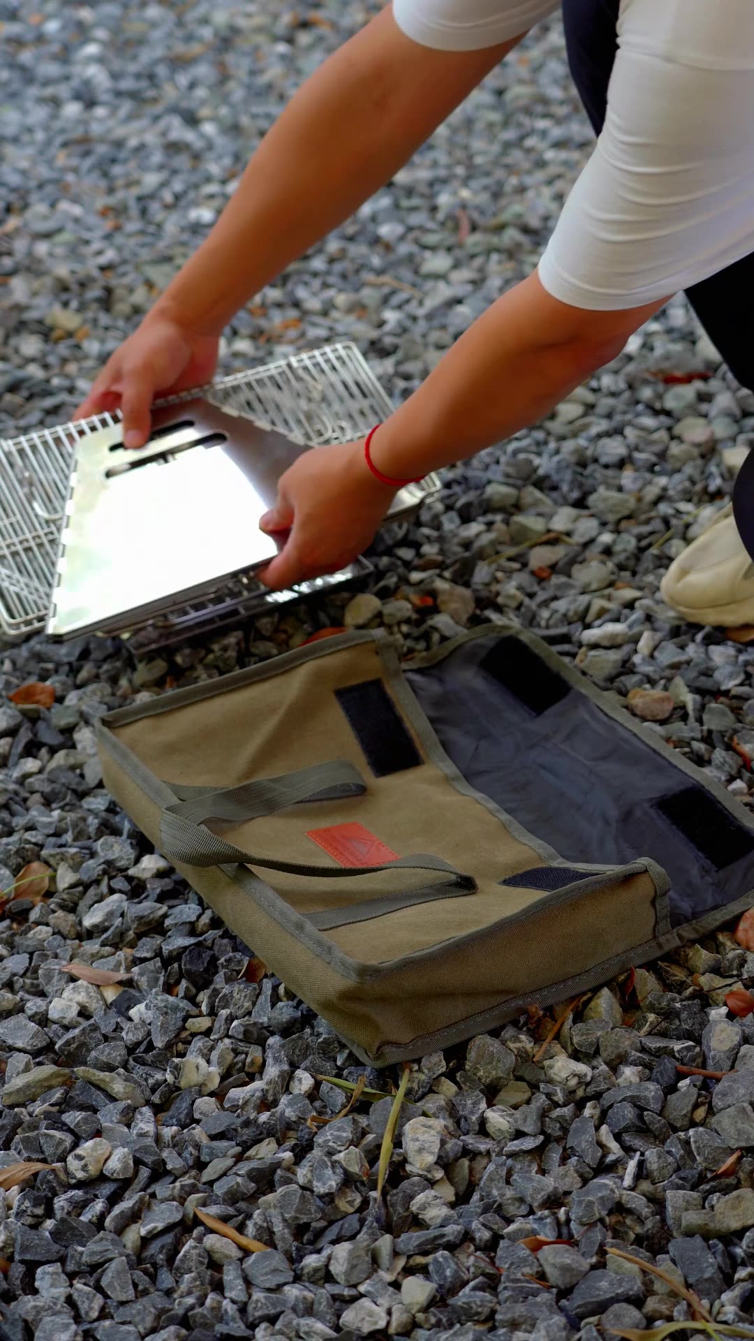 Camp Grill Portable Folding - CAMPINGMOON Stainless Steel Folding Portable Barbecue