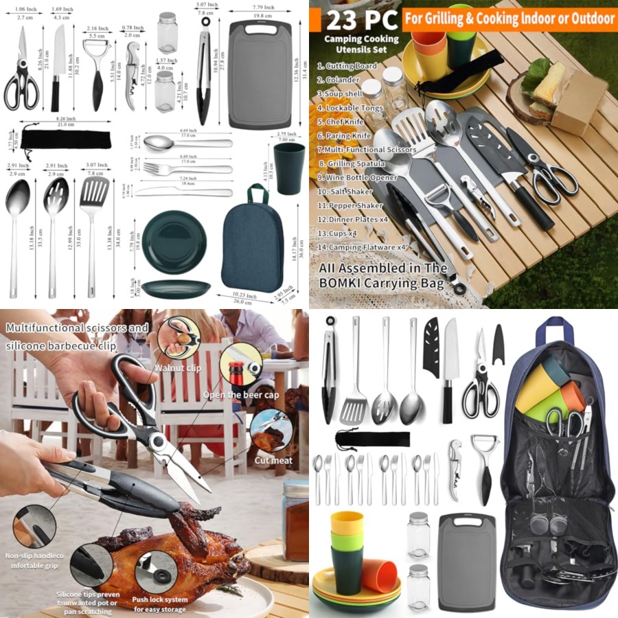 Camping Cooking Must Haves - Camping Essentials, Camping Cooking Utensils Set,