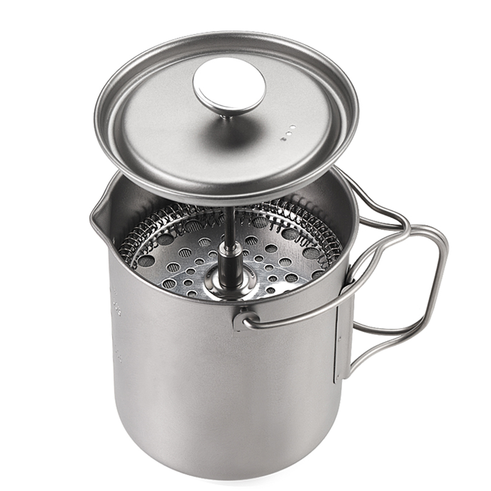 Camping Cooking Hardware - Lixada 750ml Titanium Coffee Cup Mug