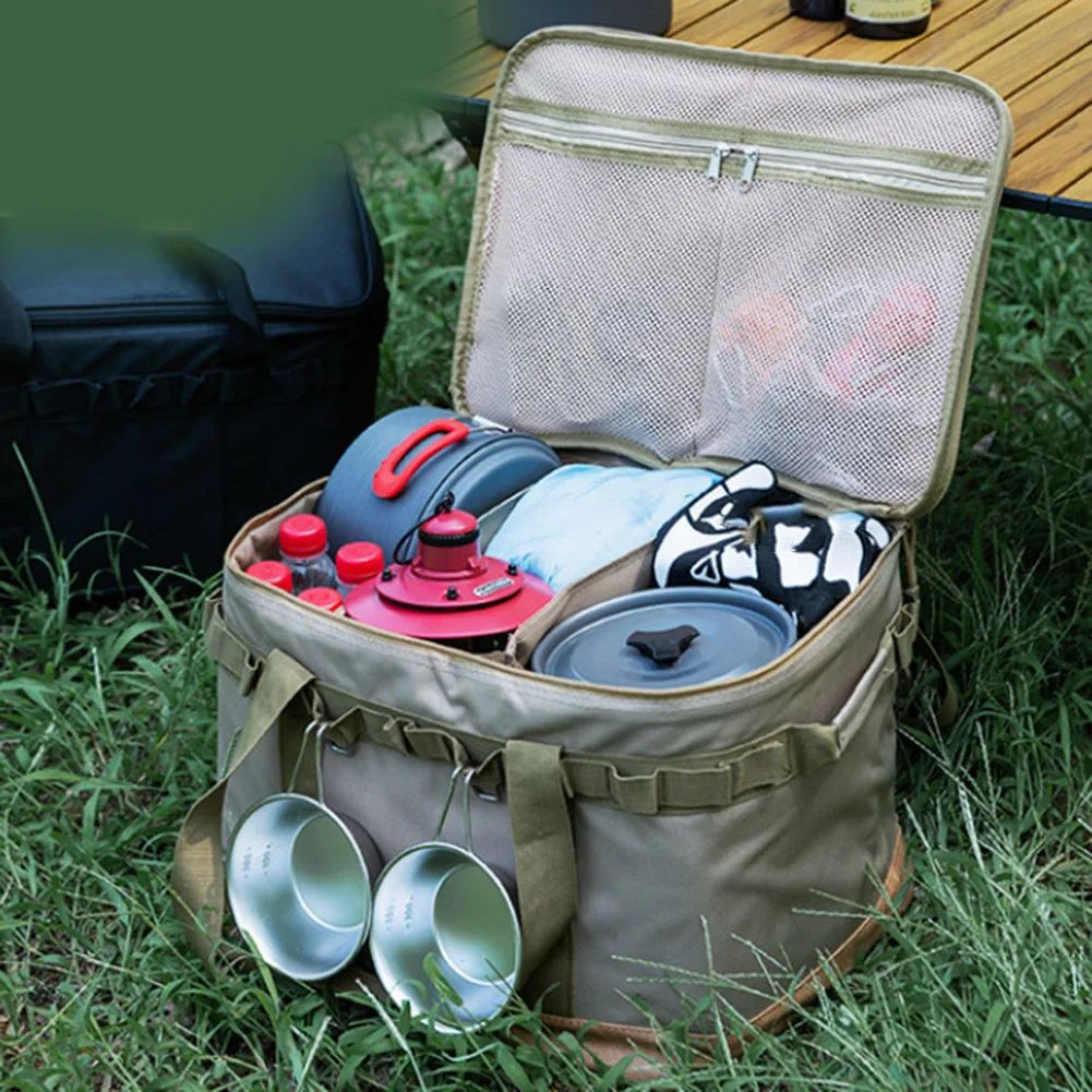 Camping Cooking Kit Box - Outdoor Camping Storage Bag Picnic Miscellaneous