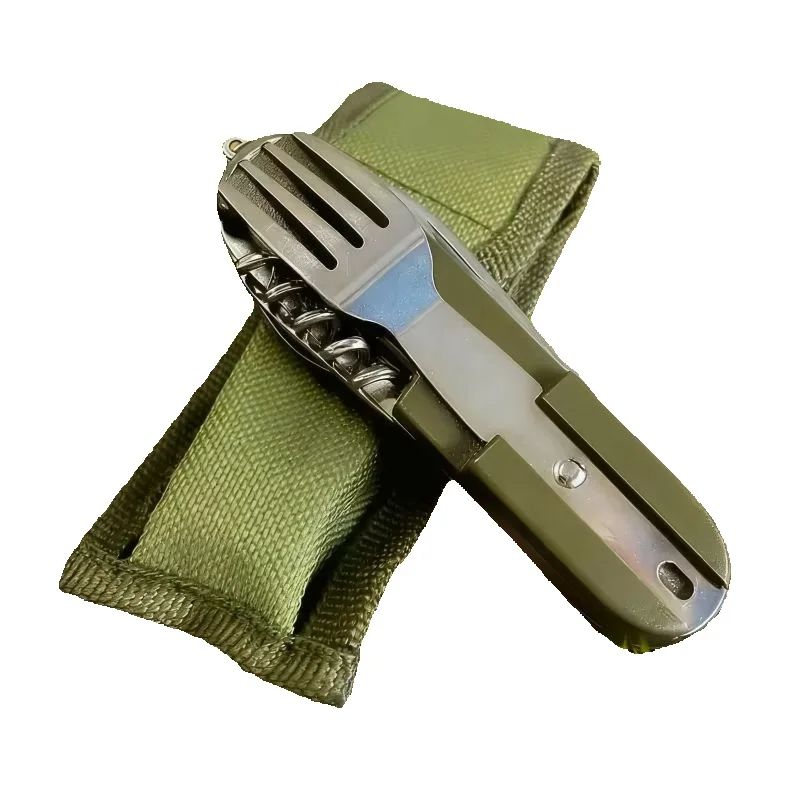 Camping Cooking Knife Set - Stainless Steel 7-in-1 Camping Cutlery Set