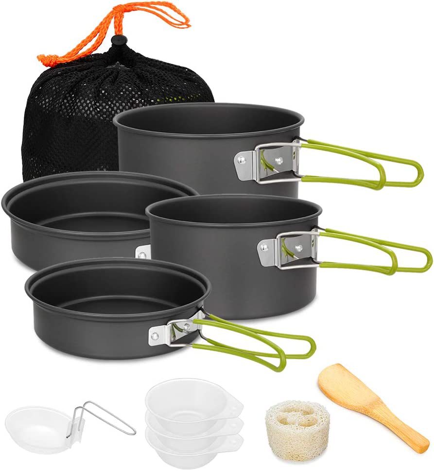 Camping Cooking Materials - Outdoor cooking pot camping utensil set