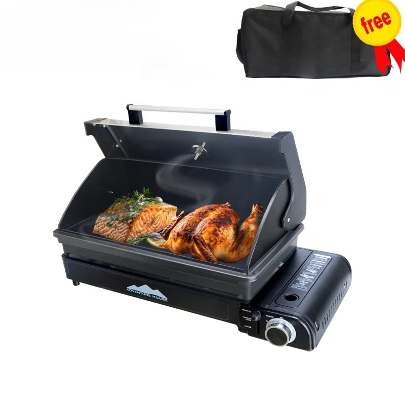 Camping Cooking Gas Stove Portable Tool - Outdoor Stainless Steel Grill Cooking Picnic