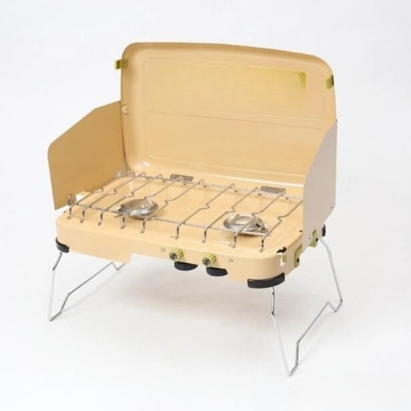 Camping Double Cooking Stove - Camping Double Head Windproof Portable Cassette