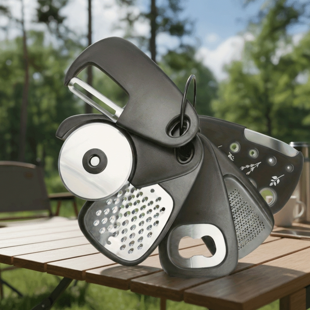 Camping Cooking Accessories Set - 6 Pcs Kitchen Set Compact Design