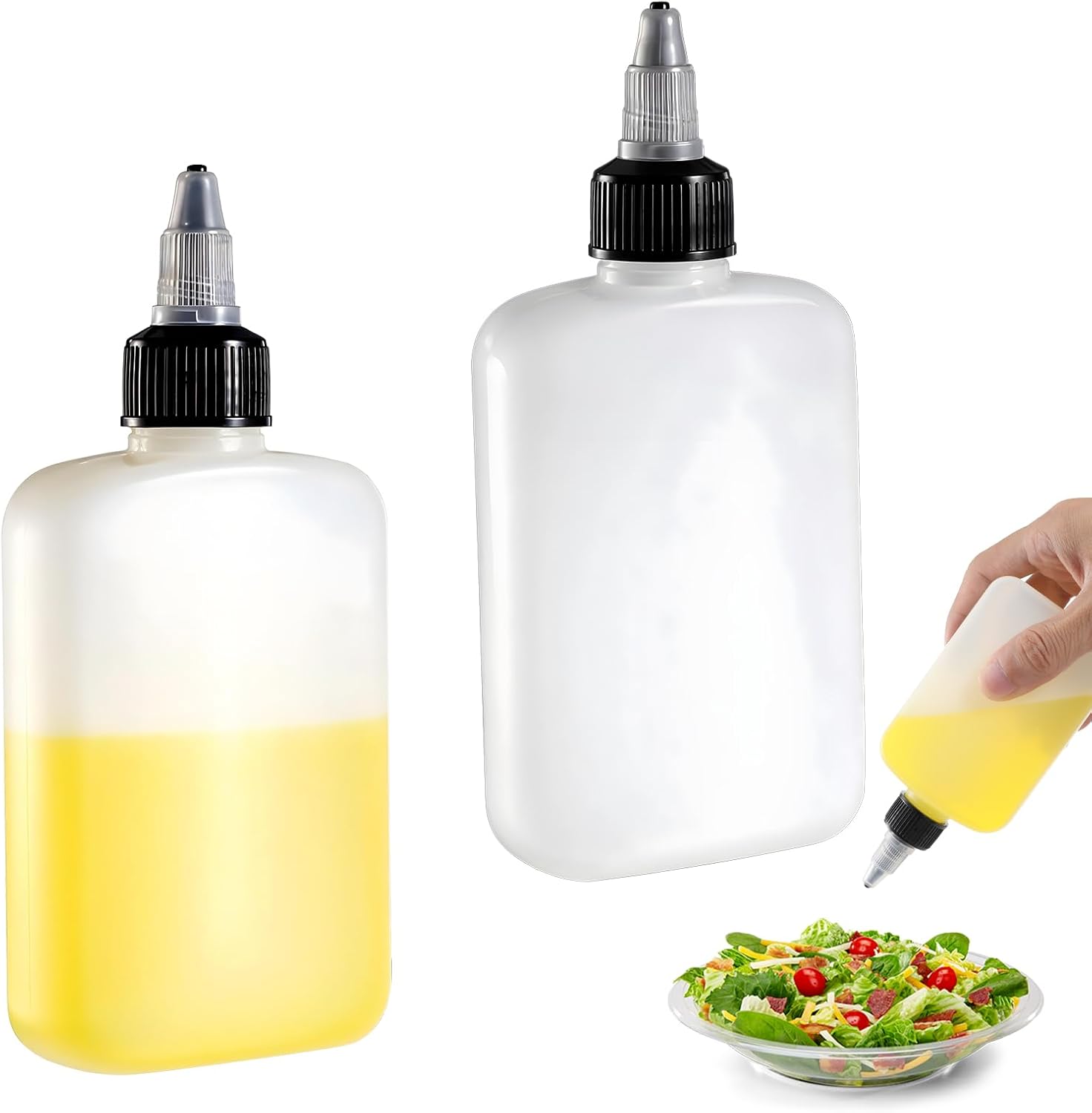 Camping Cooking Pack - 4oz Squeeze Oil Dispenser Bottles for