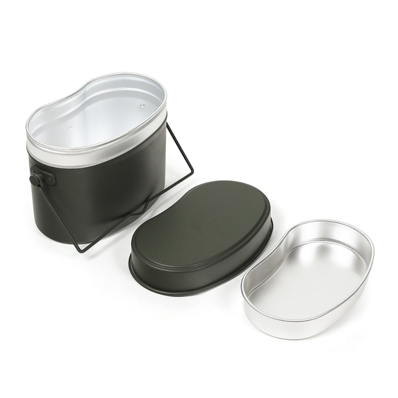 Camping Cooking Kit Box - 1.5L Outdoor Military Canteen Mess Tin
