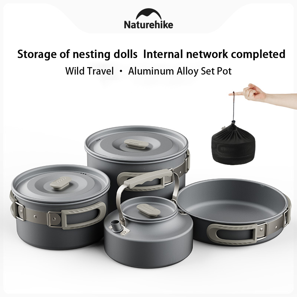 Camping Cooking Hardware - Naturehike Outdoor Pot Set,Camping Cooking Equipment,Portable