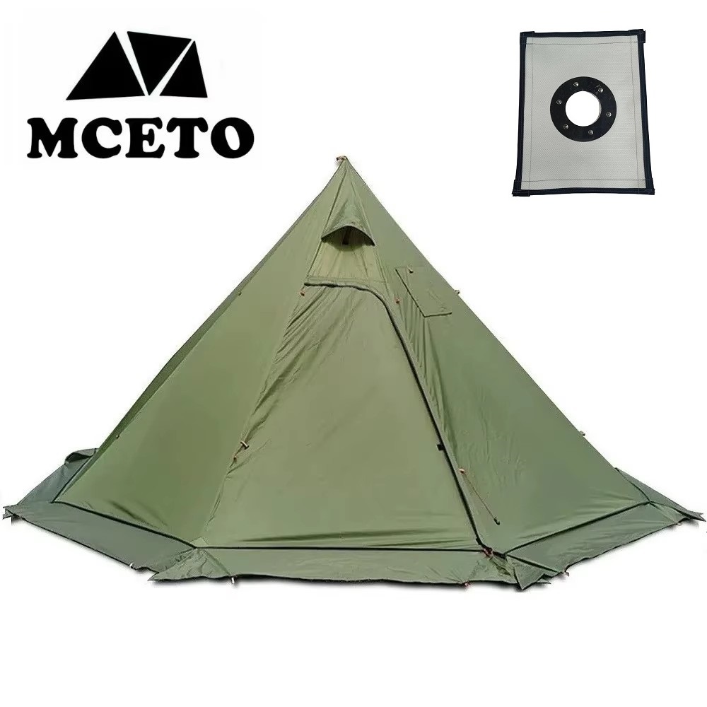 Camping Cooking Snow - New Pyramid Tent With Snow Skirt