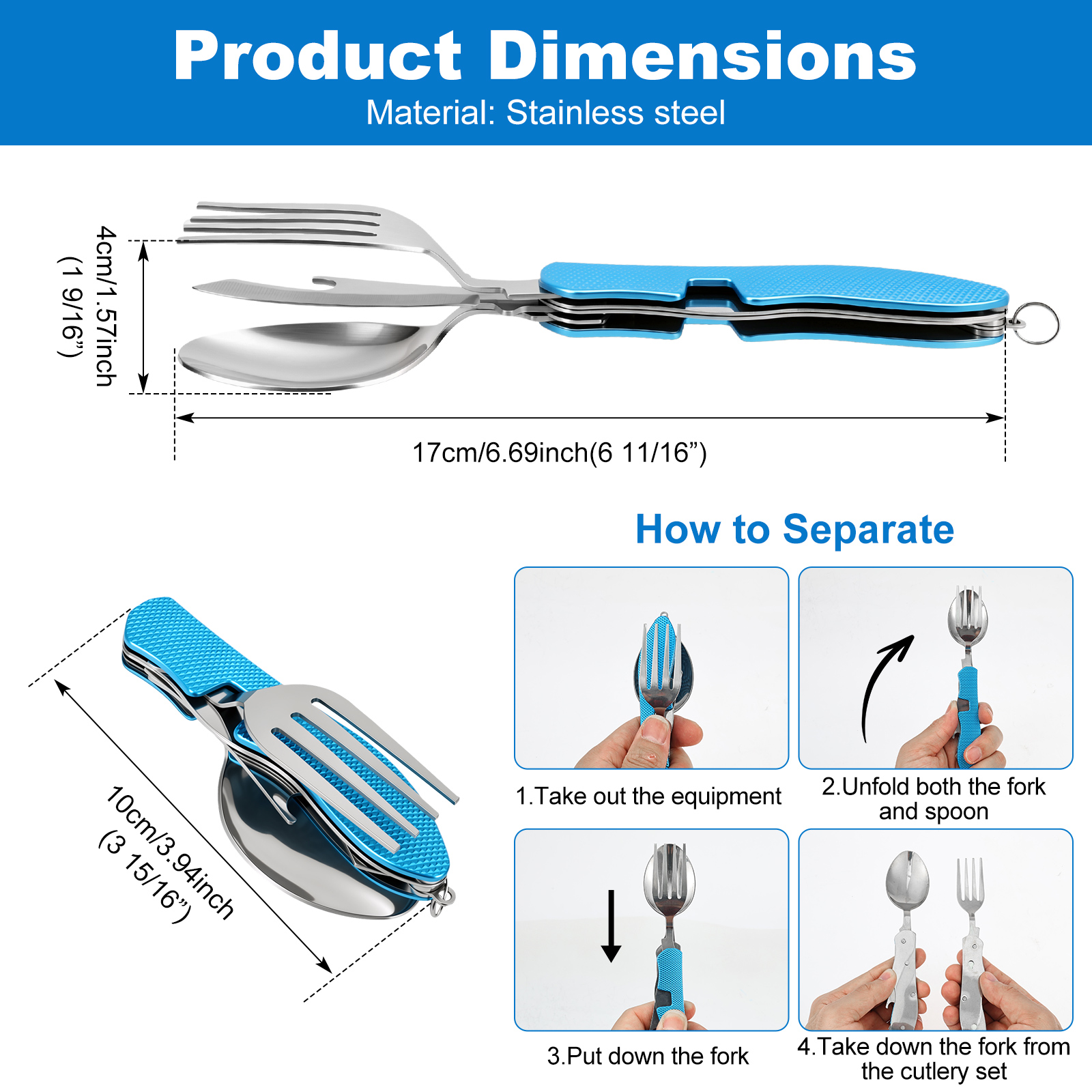 Multifunction 3 in 1 Camping U - Camping Cooking And Cutlery Set incelemesi ve fiyatı