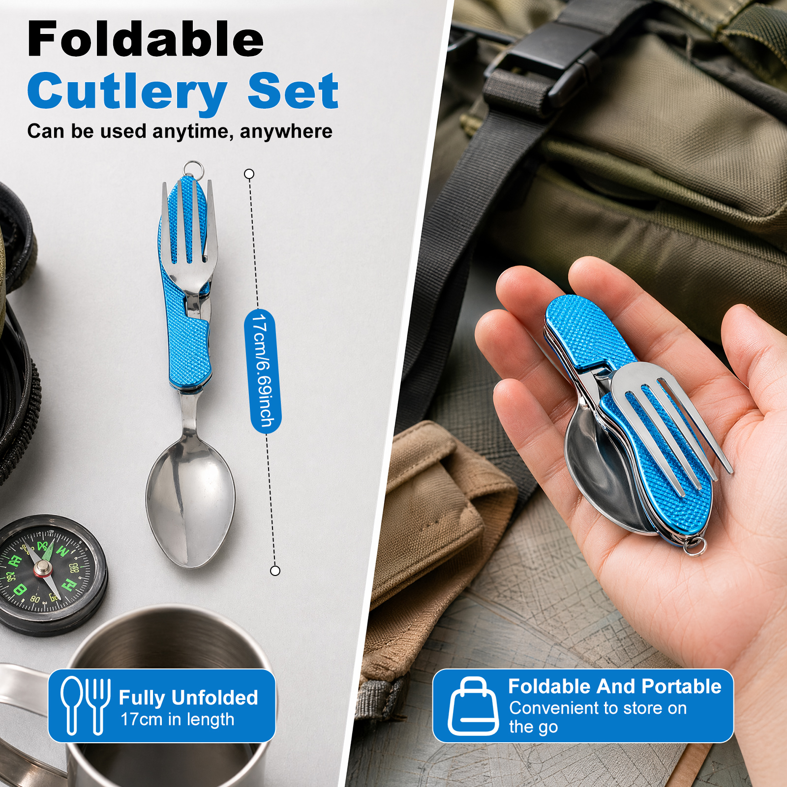 Multifunction 3 in 1 Camping U - Camping Cooking And Cutlery Set incelemesi ve fiyatı