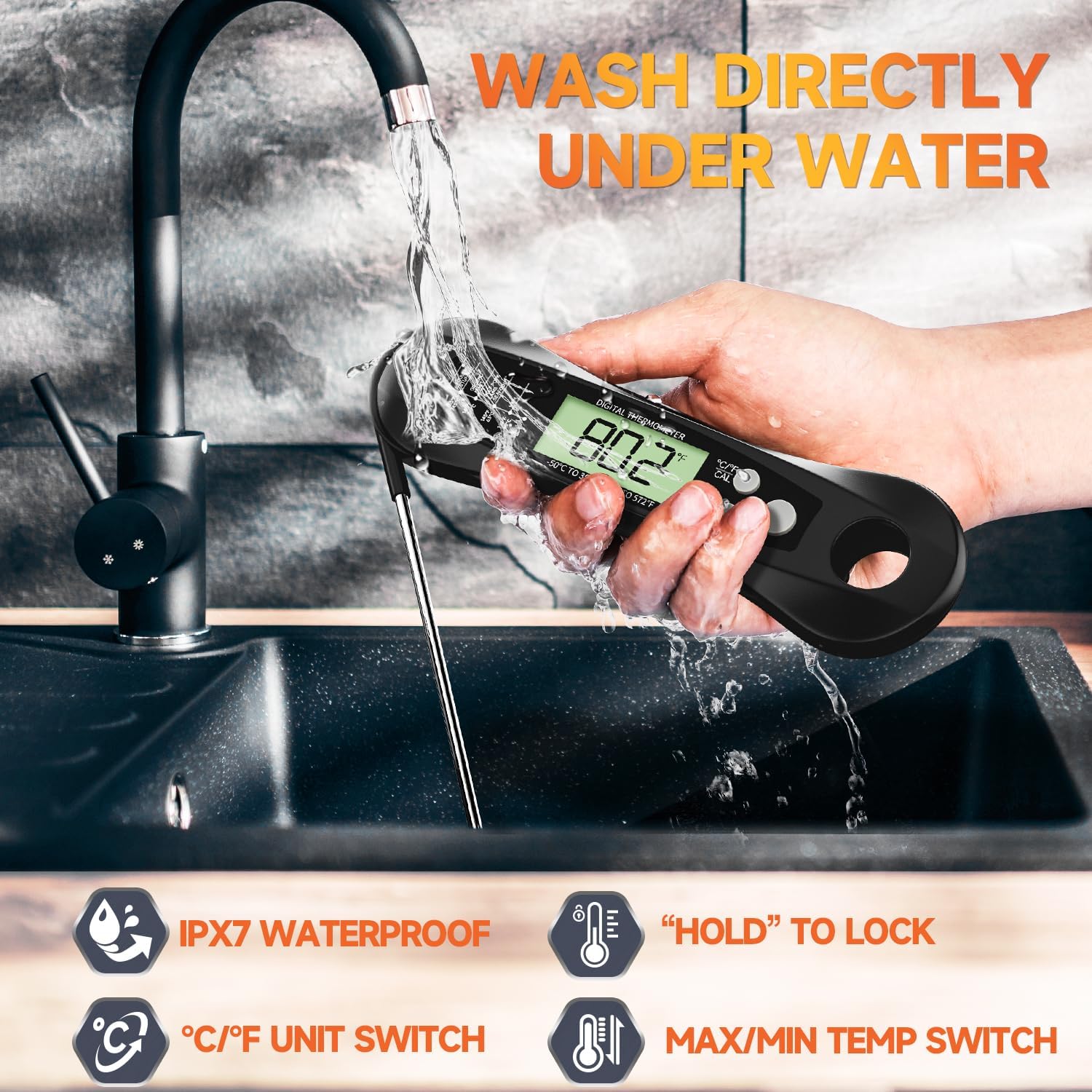 Digital Meat Thermometer Water - Camping Cooking Meat incelemesi ve fiyatı