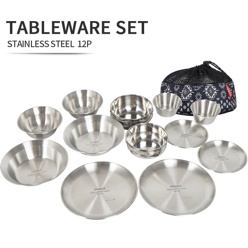 12PCS Portable Outdoor Tablewa - Camping Cooking Dining Set incelemesi ve fiyatı