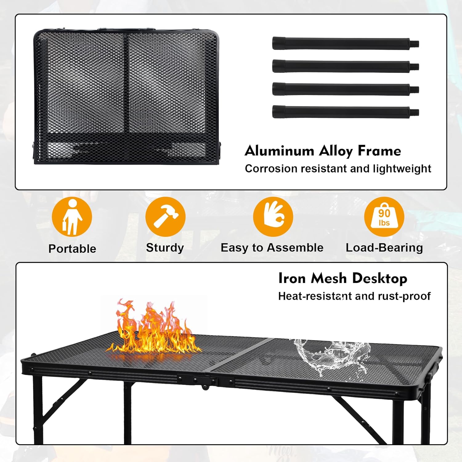 Portable Folding Camping Table - Camp Grill Portable Folding incelemesi ve fiyatı