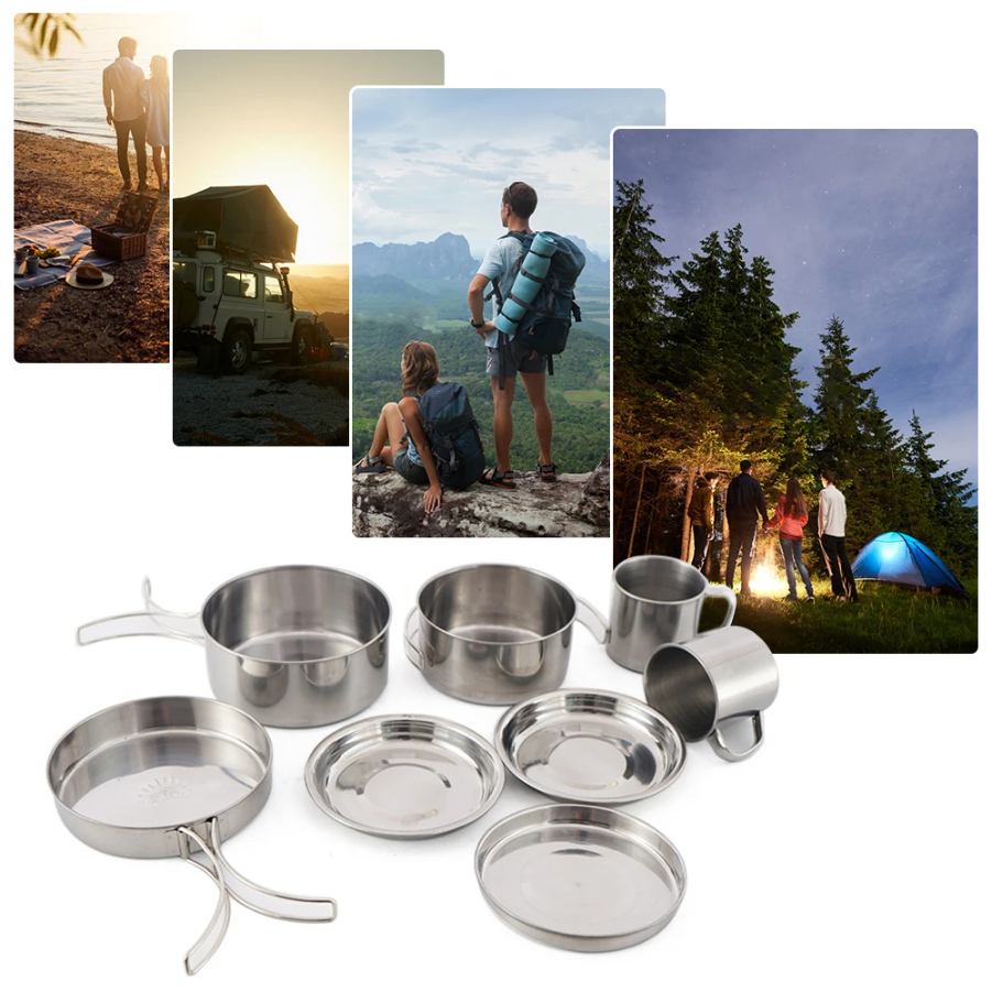 CAOX 8pcs/Set Camping Cookware - Camping Cooking Pack incelemesi ve fiyatı