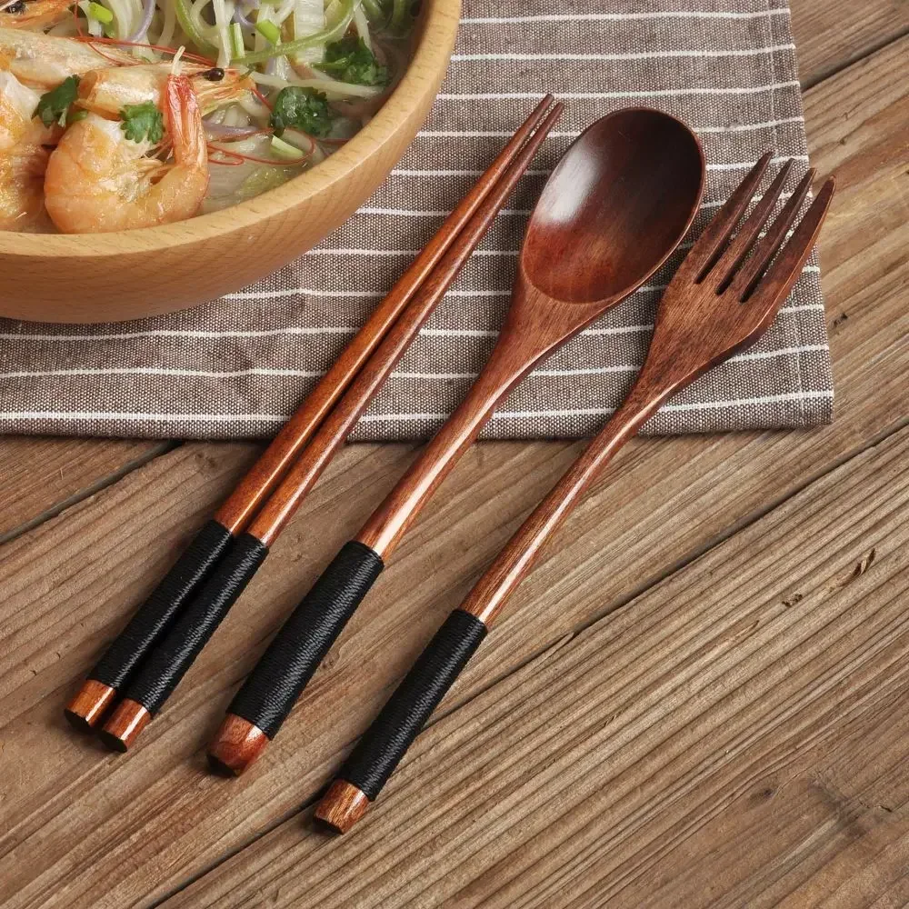 3 PCS Solid Wood Utensil Set A - Camping Cooking And Cutlery Set incelemesi ve fiyatı
