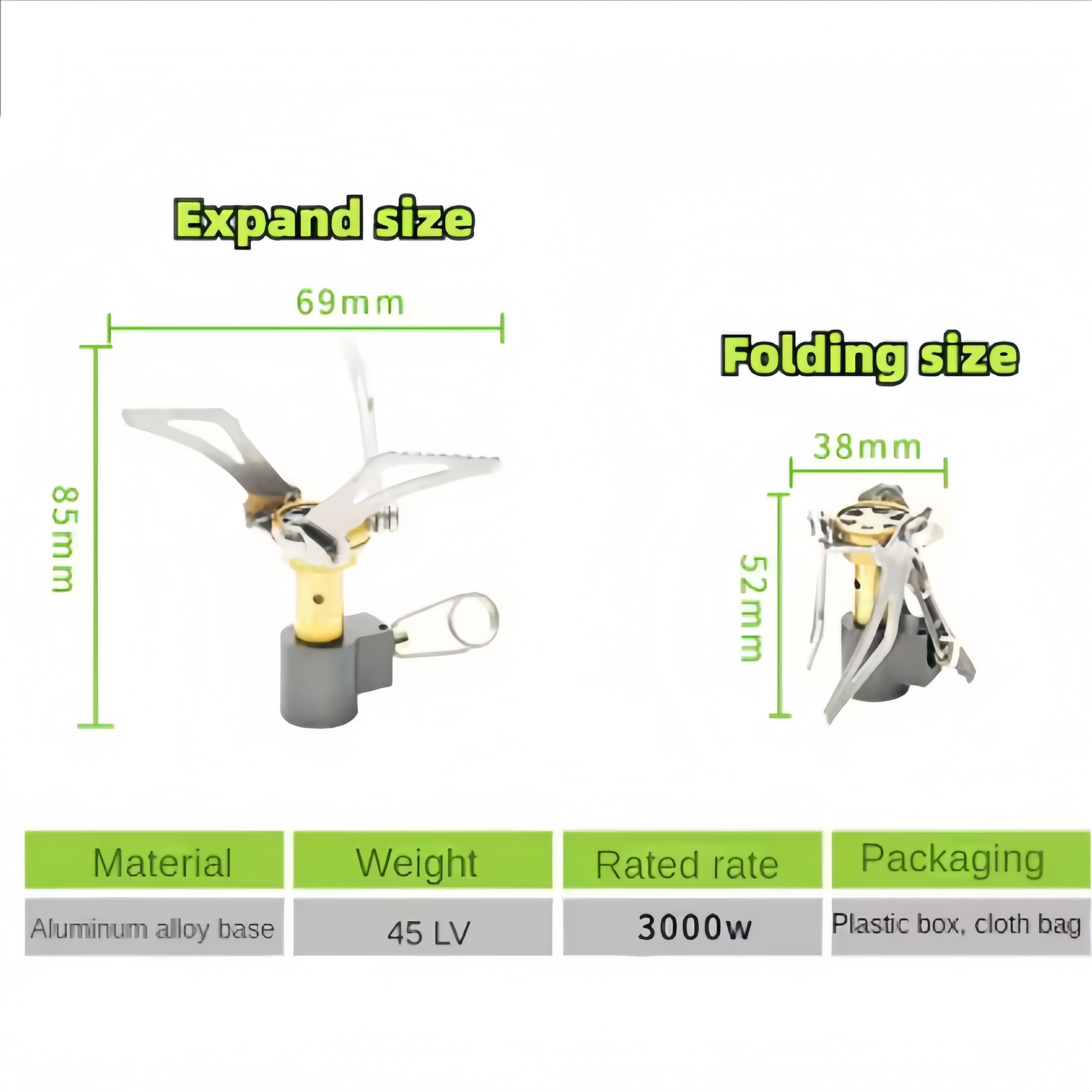 SSS-3000T Titanium Mini Campin - Camping Cooking Gas Stove Portable Tool incelemesi ve fiyatı