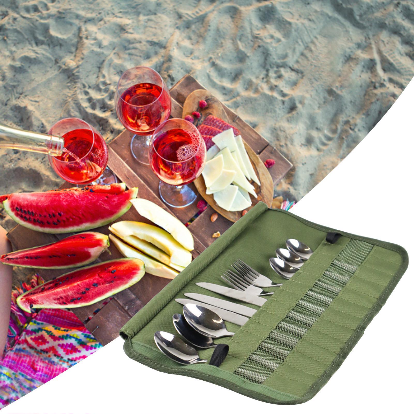 Camping Tableware Roll Bag Kit - Camping Cooking Pack incelemesi ve fiyatı